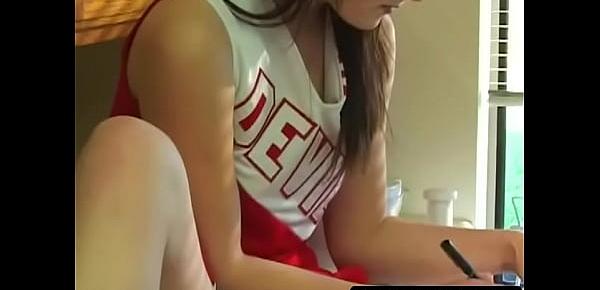  A teen cheerleader always prepared for sex